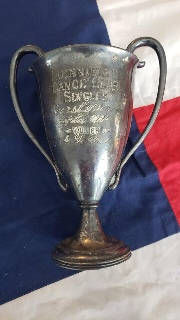 Golf trophy loving cup Quinnipiac Canoe Club river Connecticut 1906 (1 of 3)