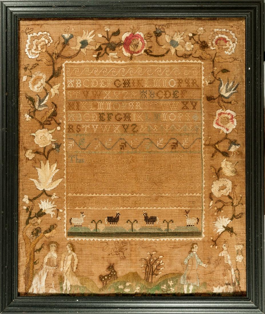 Needlework Sampler By Betsy Mansfield, Salem, Ma Dated 1773 Auction
