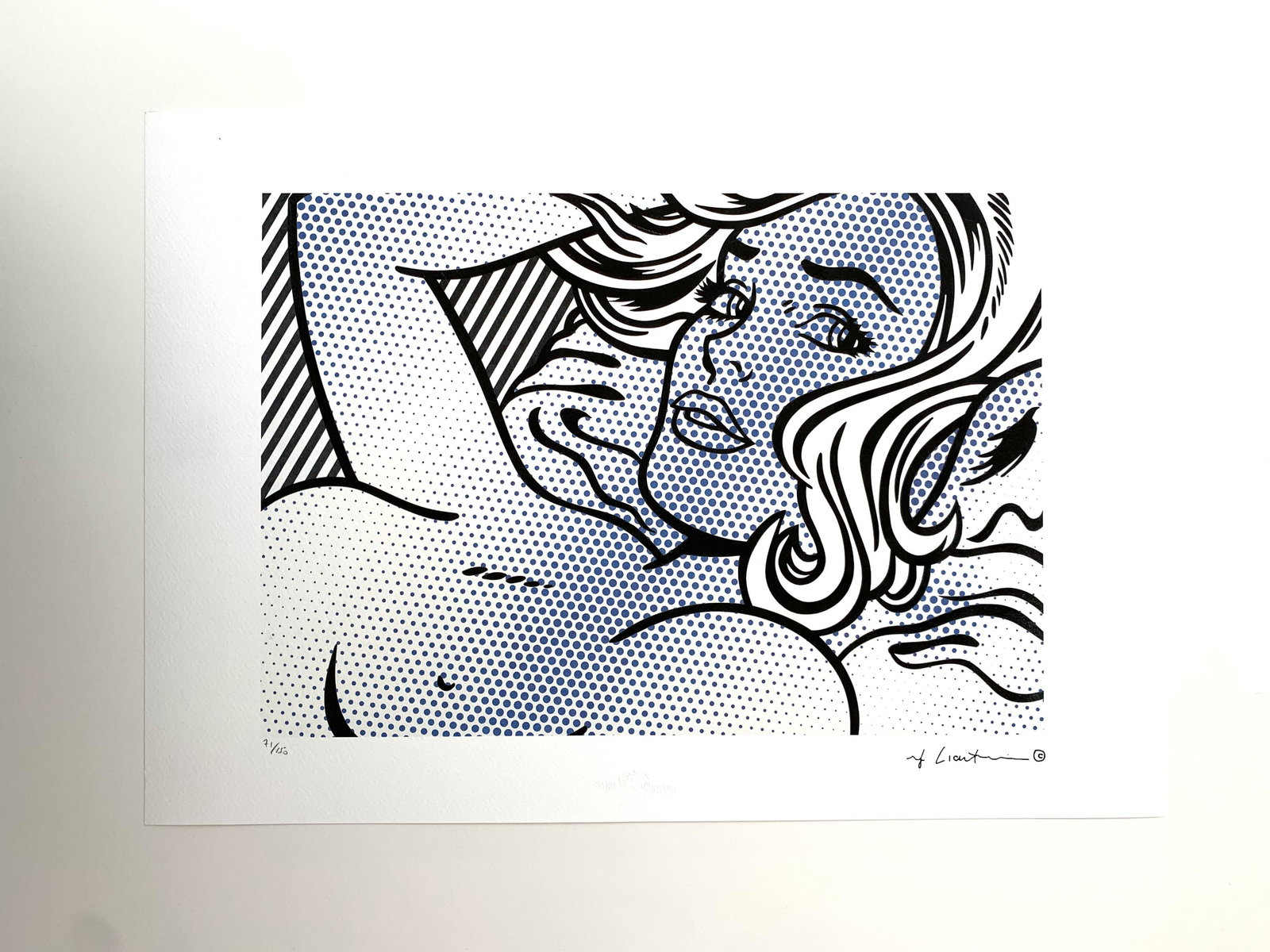 After Nude Lying: Roy Lichtenstein: Title: Nude Lying Artist: Roy Lichtenstein Additional Information: CASTELLI Graphics Publisher: Arches France Infinity Dimensions: 35x50 Description: Pencil: Roy Lichtenstein Author: Roy Lichtenstein