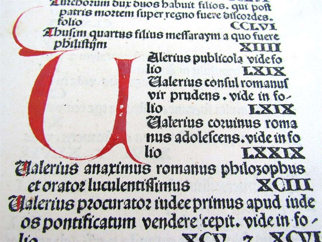 INCUNABULA LEAF LARGE FOLIO antique authentic in LATIN (1 of 4)