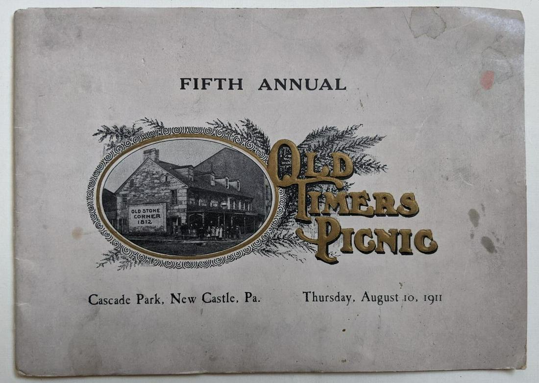 1911 SOUVENIR BOOK w PRINTED PORTRAITs EARLY CITIZENS NEW CASTLE PA Cascade Park (1 of 10)