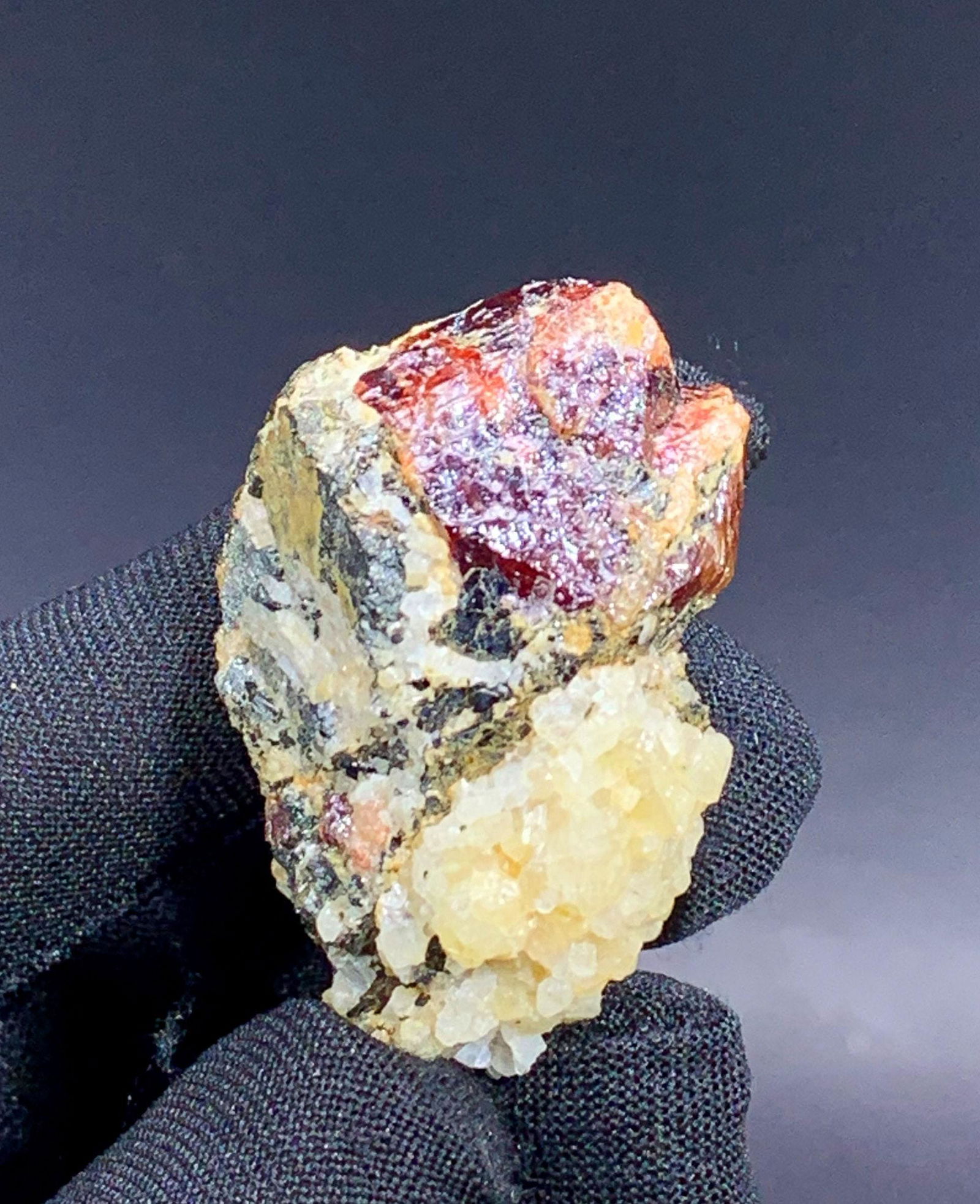 Zircon Crystal , Terminated Blood Red Color Rare Zircon Crystals On Matrix Specimen 35 gram From (1 of 5)