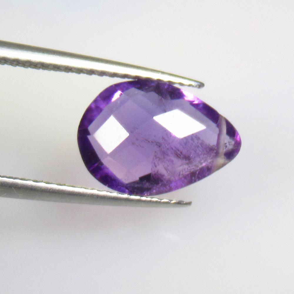 3.34 Ctw Natural Drilled Purple Amethyst Pear Beads: No Reserve! Title: 3.34 Ctw Natural Drilled Purple Amethyst Pear Beads Stone Clarity: Transparent Gemstones: Natural Amethyst Beads Carat Weights: 3.34 Size/Dimensions: 12.20 x 8.80 x 5.40 mm Addition