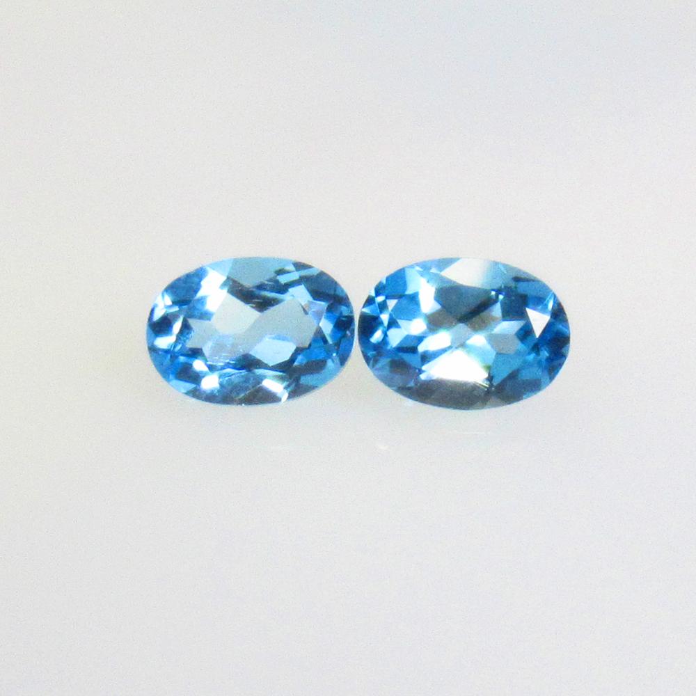 2.06 Ctw Natural Blue Topaz Oval Pair (1 of 2)