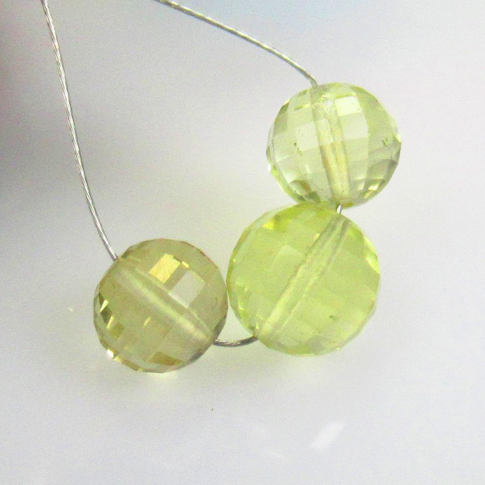 7.17 Ctw Natural 3 Lemon Quartz Round Beads: No Reserve! Title: 7.17 Ctw Natural 3 Lemon Quartz Round Beads Stone Clarity: VVS Gemstones: Natural Lemon Quartz Carat Weights: 7.17 Size/Dimensions: 6.80 - 7.70 mm / 3 Pc's Additional Information: G