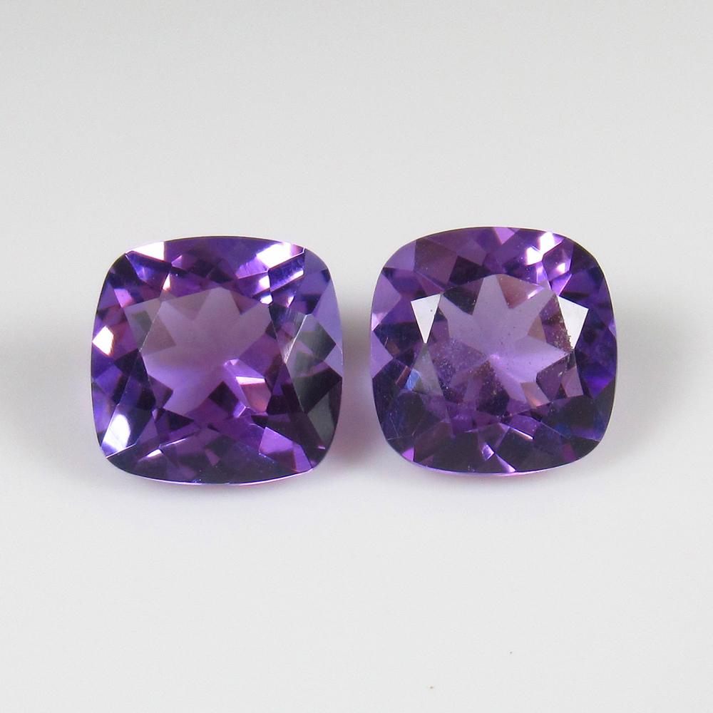 Natural Purple Amethyst Pair - 4.08 Ct (1 of 2)