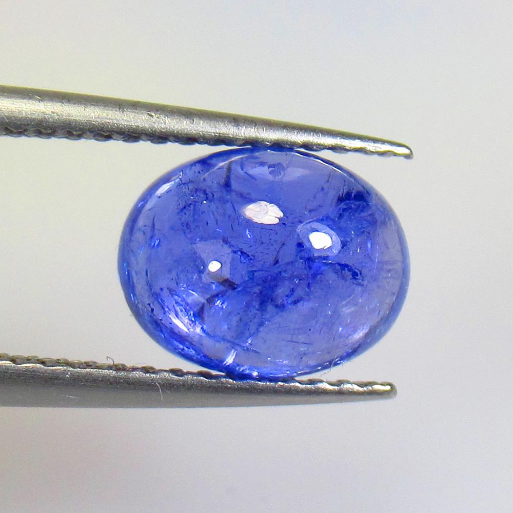 2.31 Ctw Natural Tanzanite Oval Cab: No Reserve! Title: 2.31 Ctw Natural Tanzanite Oval Cab Stone Clarity: SI Gemstones: Natural Tanzanite Carat Weights: 2.31 Size/Dimensions: 8.80 x 7.00 x 4.30 mm Additional Information: Top Quality Lus