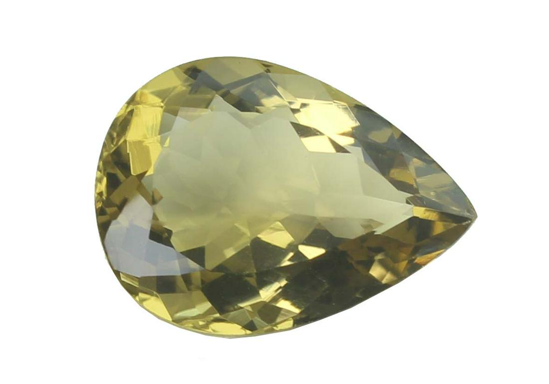 AAA 10.23 Cts Natural Lemon Quartz: No Reserve! Title: AAA 10.23 Cts Natural Lemon Quartz Additional Information: Gemstone : Natural Lemon Quartz Shape and cut : Pear Cut Origin : Africa Weight : 10.23 carats Measurements : 18.13x13.55x