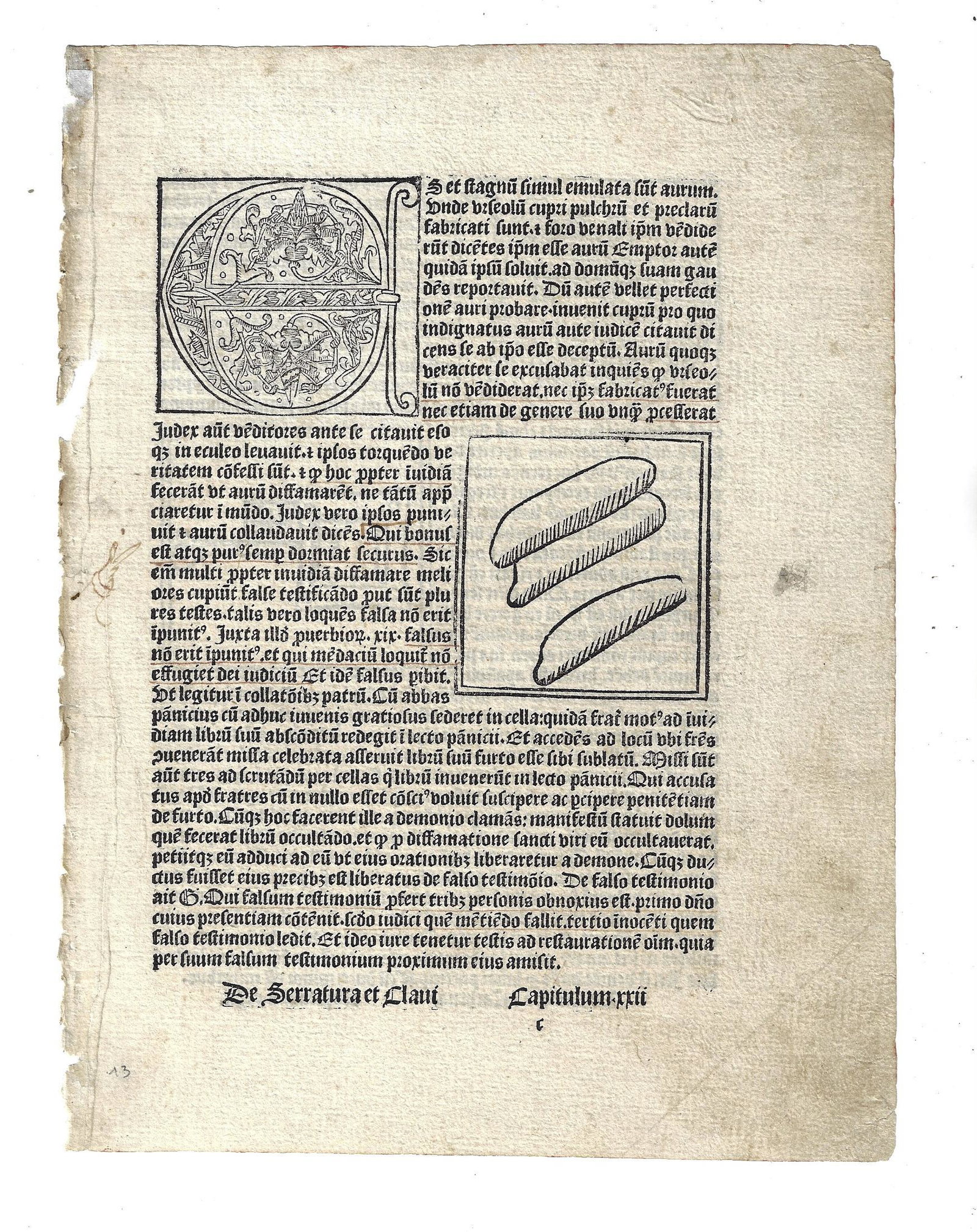 1503 Leaf Woodcuts Destructorium Vitiorum (1 of 2)