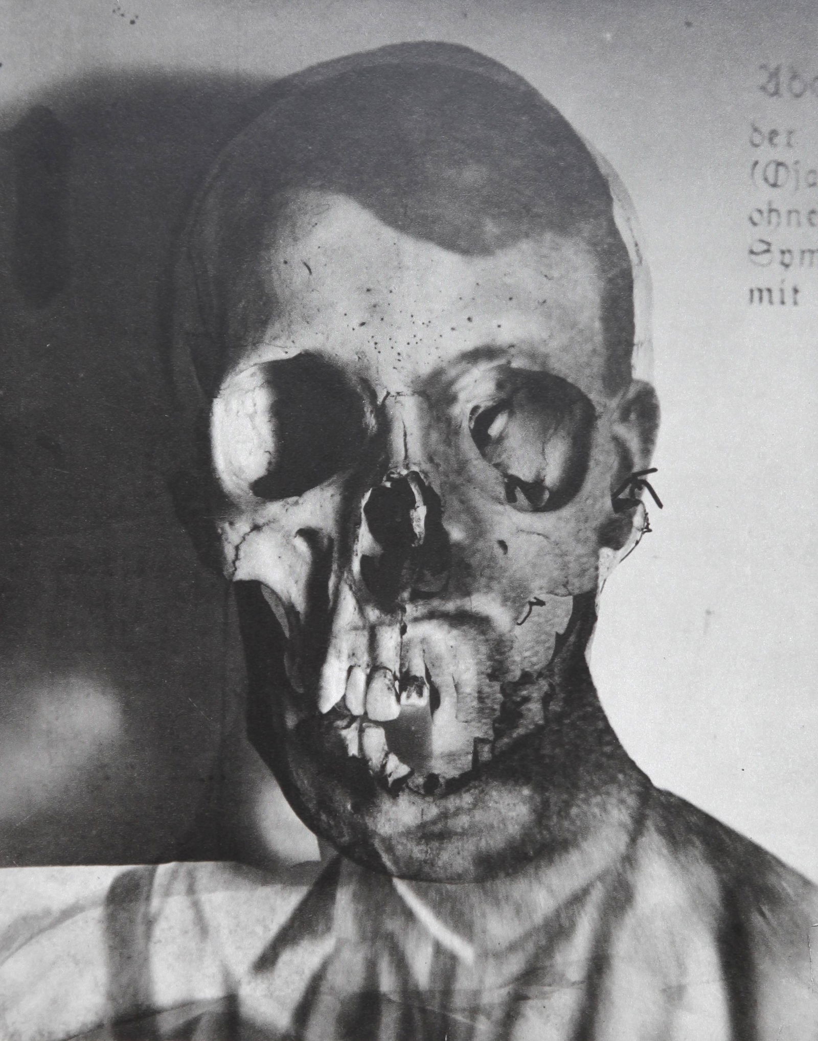 Erwin Blumenfeld: Hitler portrait as skull - AMSTERDAM 1932: Artist: Erwin Blumenfeld Title: Hitler portrait as skull - AMSTERDAM 1932 Medium: Printed in 1979 Heavy weight paper Print Date: Vintage Photogravure Print Origin: Printed in Italy in 1979 Dimensions: