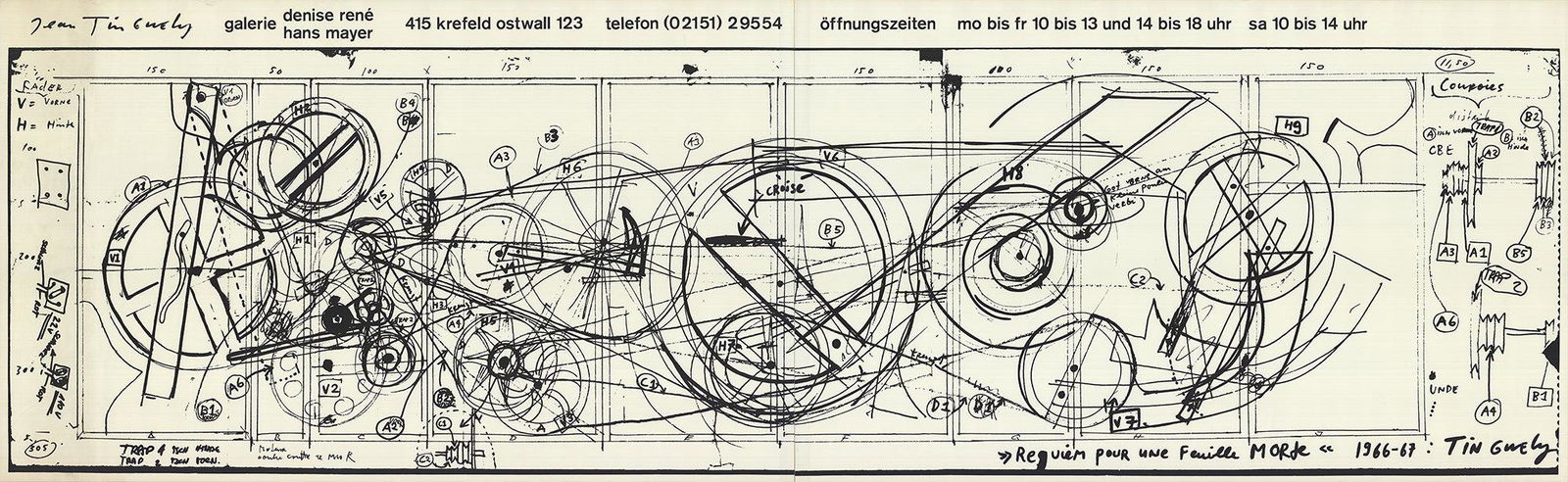 Jean Tinguely - Machines - 1968 Lithograph 23.25" x 75.75" (1 of 3)