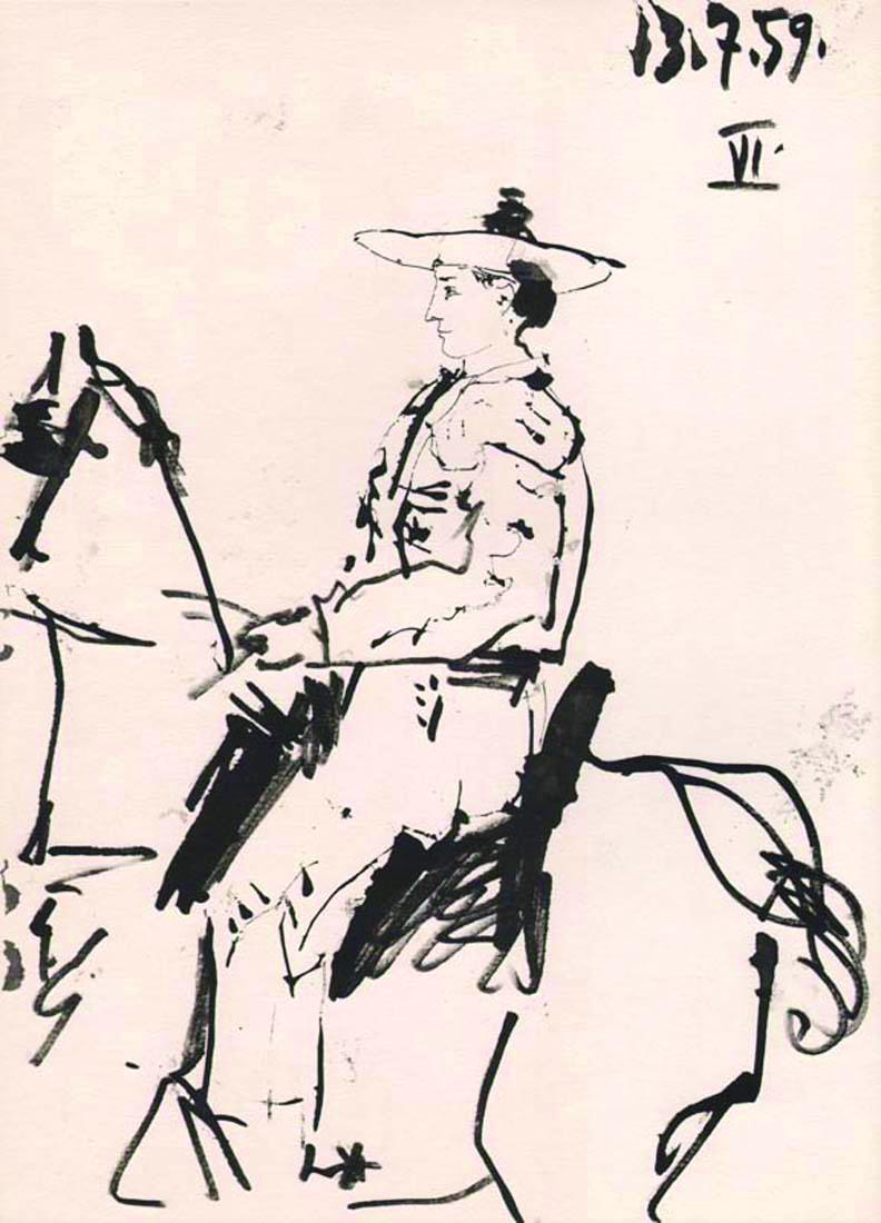 Pablo Picasso Toros y Toreros 6 dated 13/7/59 (1 of 1)