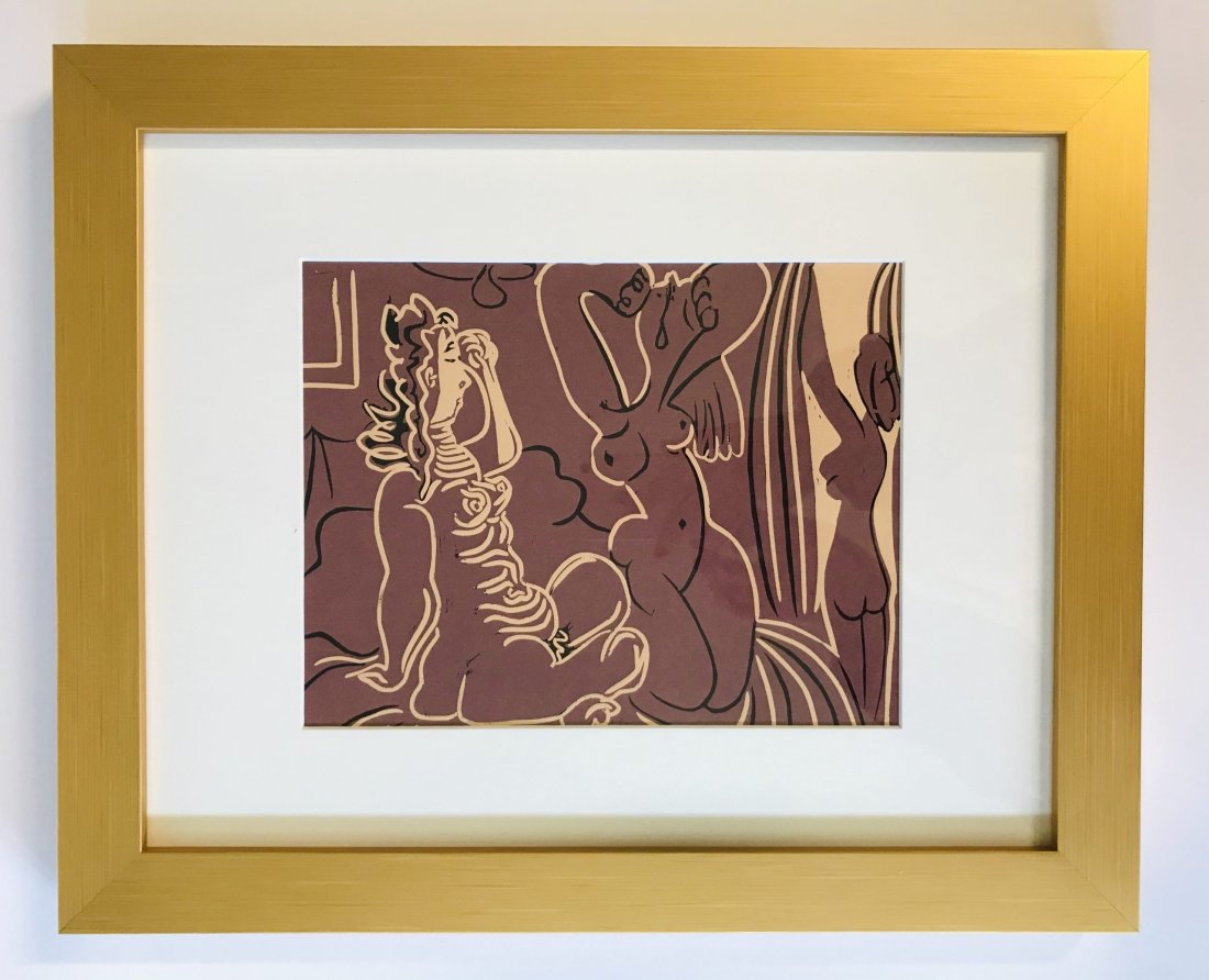 Framed Picasso Linocut Three Women XXe Siecle 1978 (1 of 2)