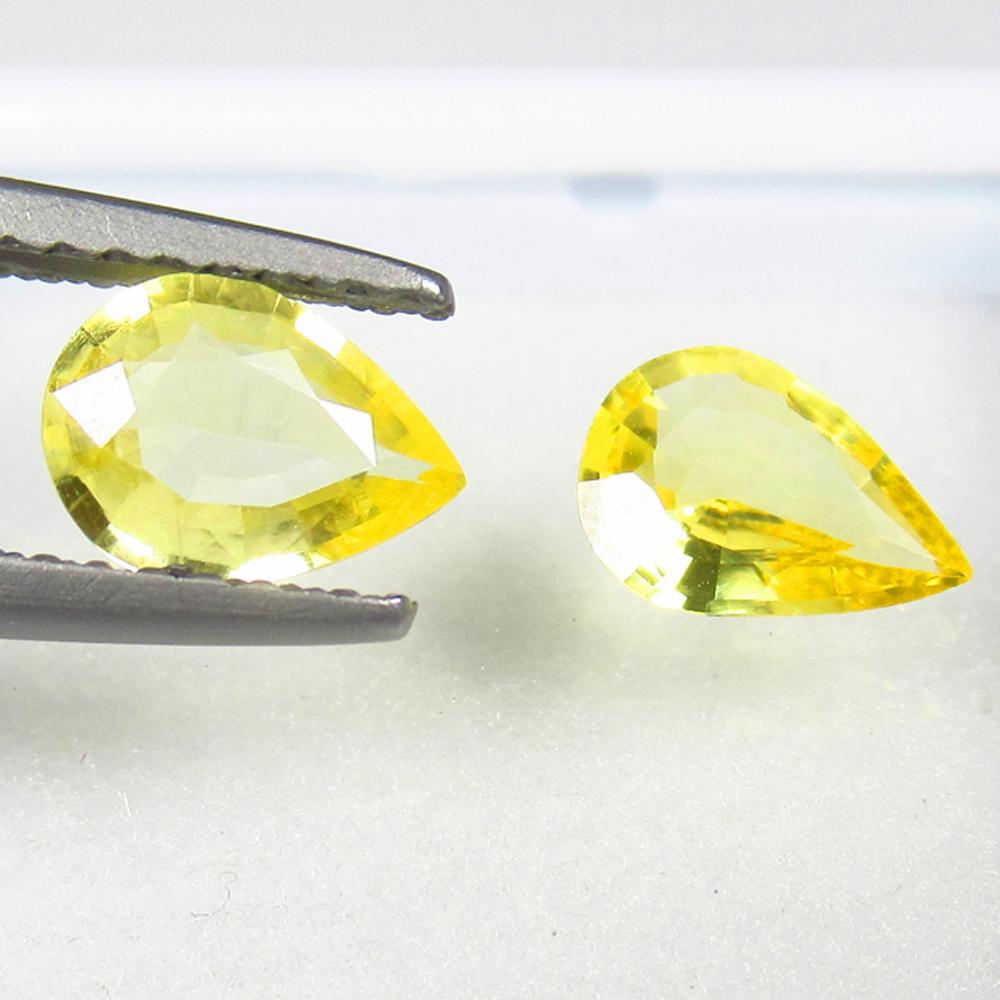 Natural Yellow Sapphire Pair - 1.05 Ct (1 of 2)