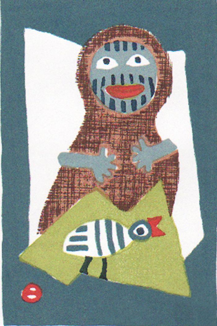 Umetaro Azechi (1902 - 1999): Mt Woman And Bird (1 of 2)