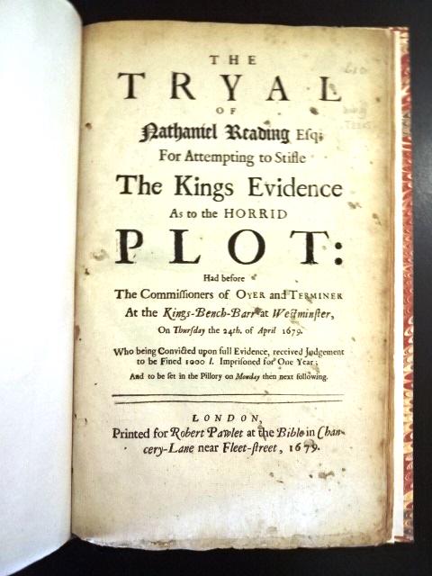 1679 Tryal Nathaniel Reading Horrid Plot (1 of 4)