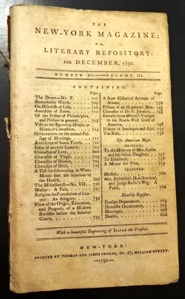 1792 New York Magazine Herring Fishery News (1 of 4)