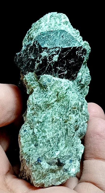 251 Grams Lovely Dravite On Muscovite Matrix Specimen From badakhshan Afghanistan (1 of 8)