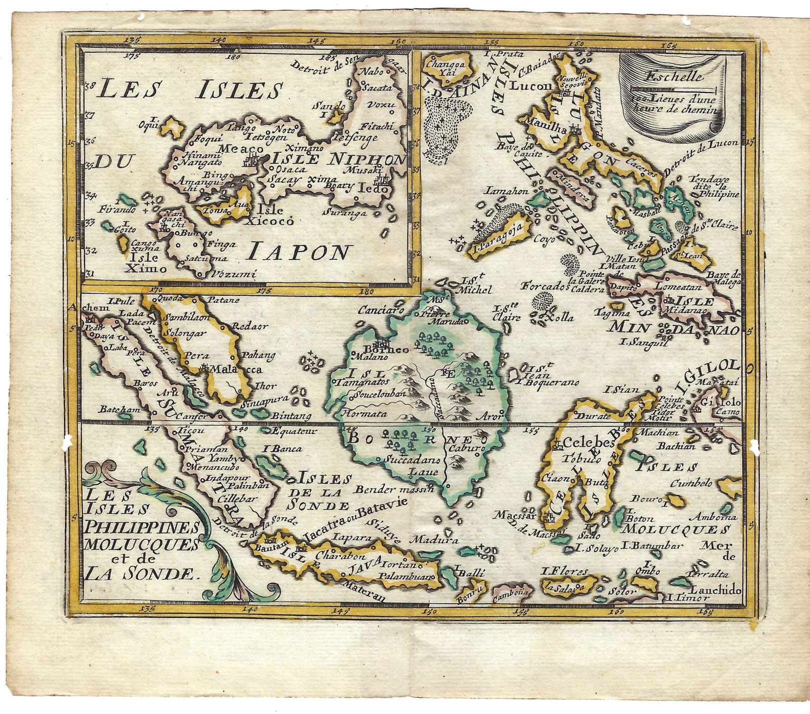 1692 Peeters Map of the Philippines, Indonesia and Japan -- Les Isles Philippines Molucques et de La (1 of 1)