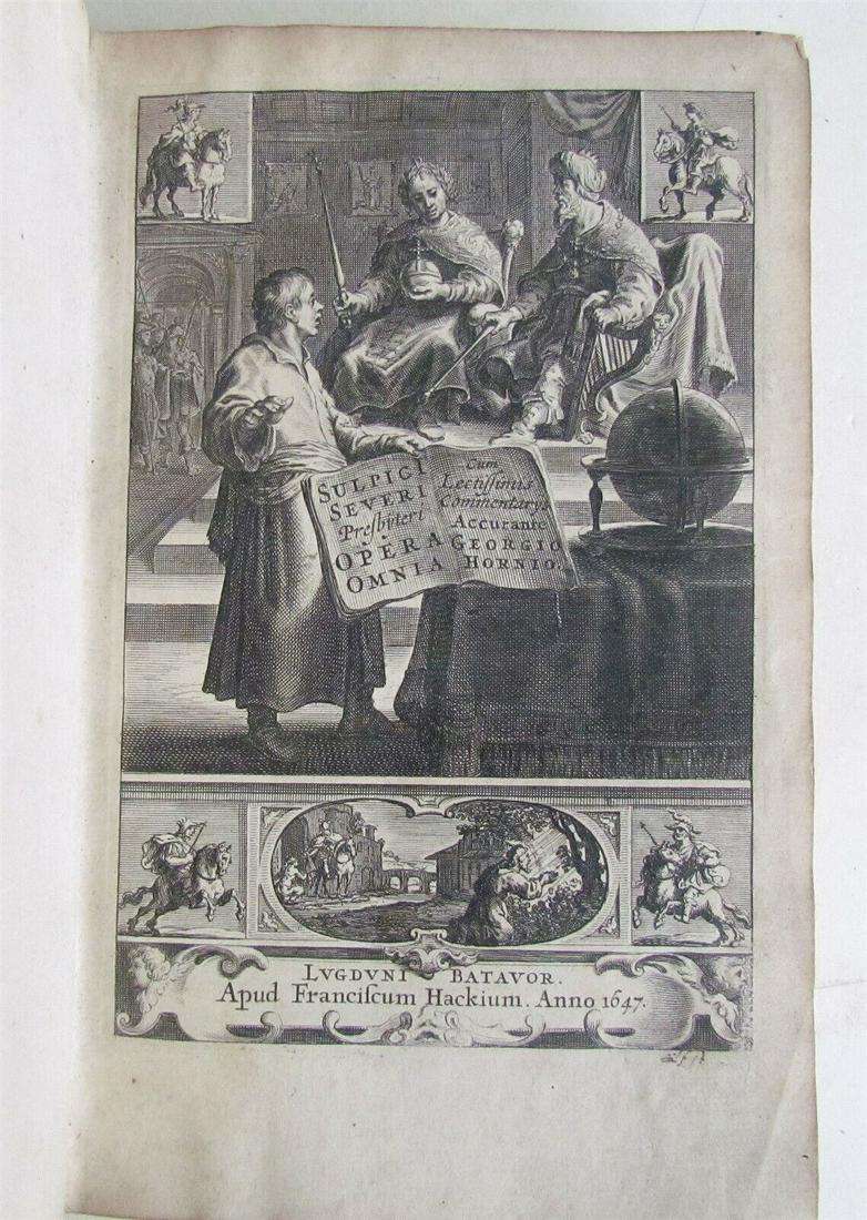 1647 SACRAE HISTORIAE By Severus Sulpicius VELLUM antique: R.P.D. Antonini Diana Panormitani clerici regularis et sancti officii regni siciliae consultoris, Resolutionum moralium. Published by apud Franciscum Baba, Venetiis, 1643 Folio, Size 9 1/3 by 13''. La