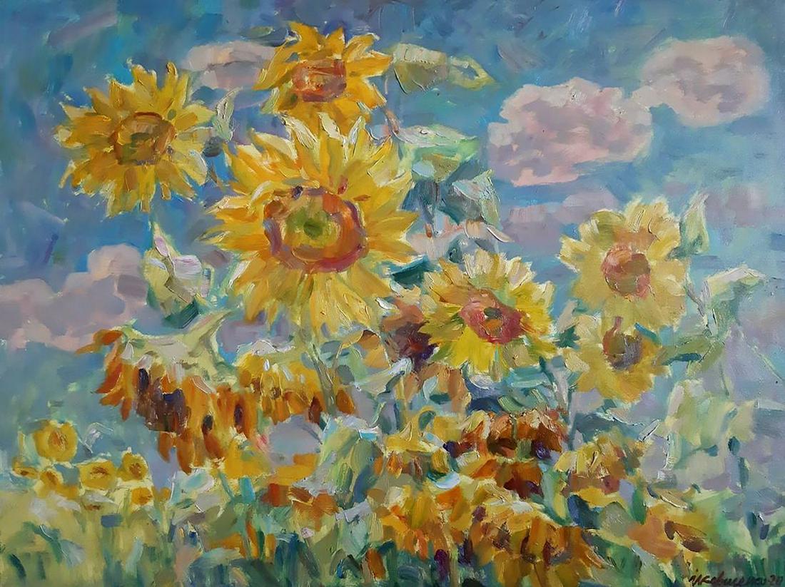 Oil painting Sunflowers Kovalenko Ivan Mikhailovich (1 of 5)