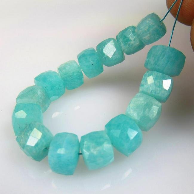 43.25 Ctw Natural 15 Drilled Amazonite Square Beads (1 of 1)