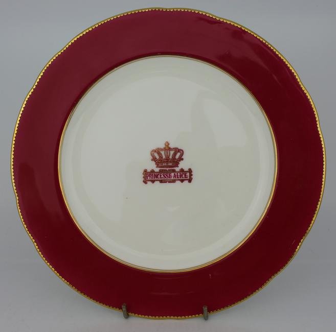 Minton Princesse Alice Plate c.1912: Minton Princesse Alice Plate c.1912. A bespoke commission made for Prince of Monaco's yacht "Princesse Alice", originally as part of a larger dinner service. Lovely quality. Minton backstamp to the re