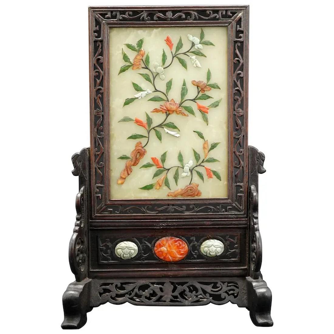 Late Qing Chinese Scholar’s Table Screen (1 of 10)