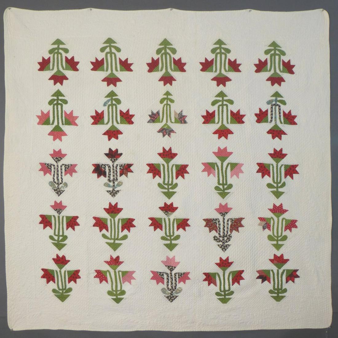 Antique "North Carolina Lilly" Quilt, c.1860-70 (1 of 8)