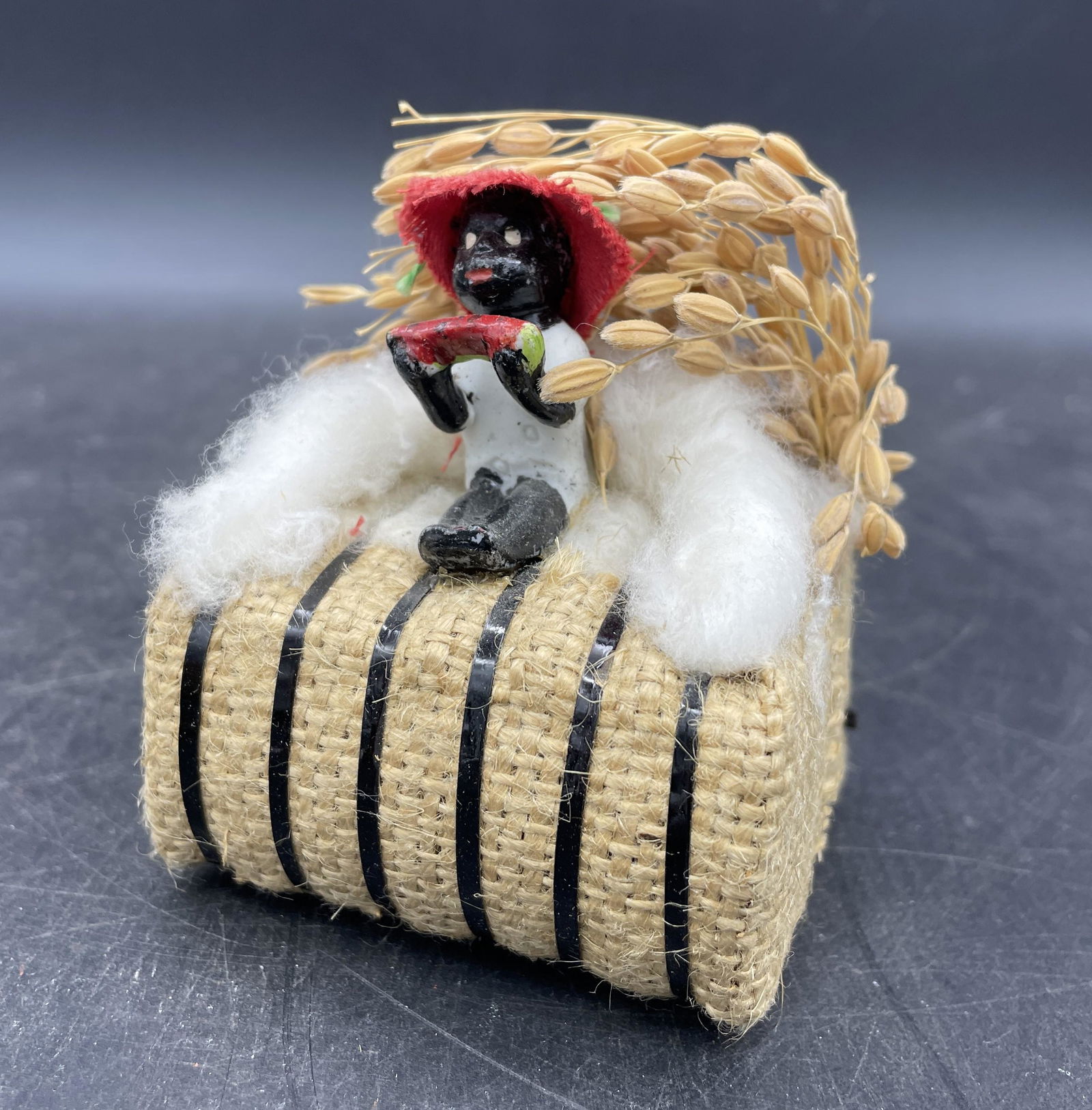 BLACK AMERICANA BOY ON COTTON BALE I AM FROM DIXIE SOUVENIR (1 of 8)