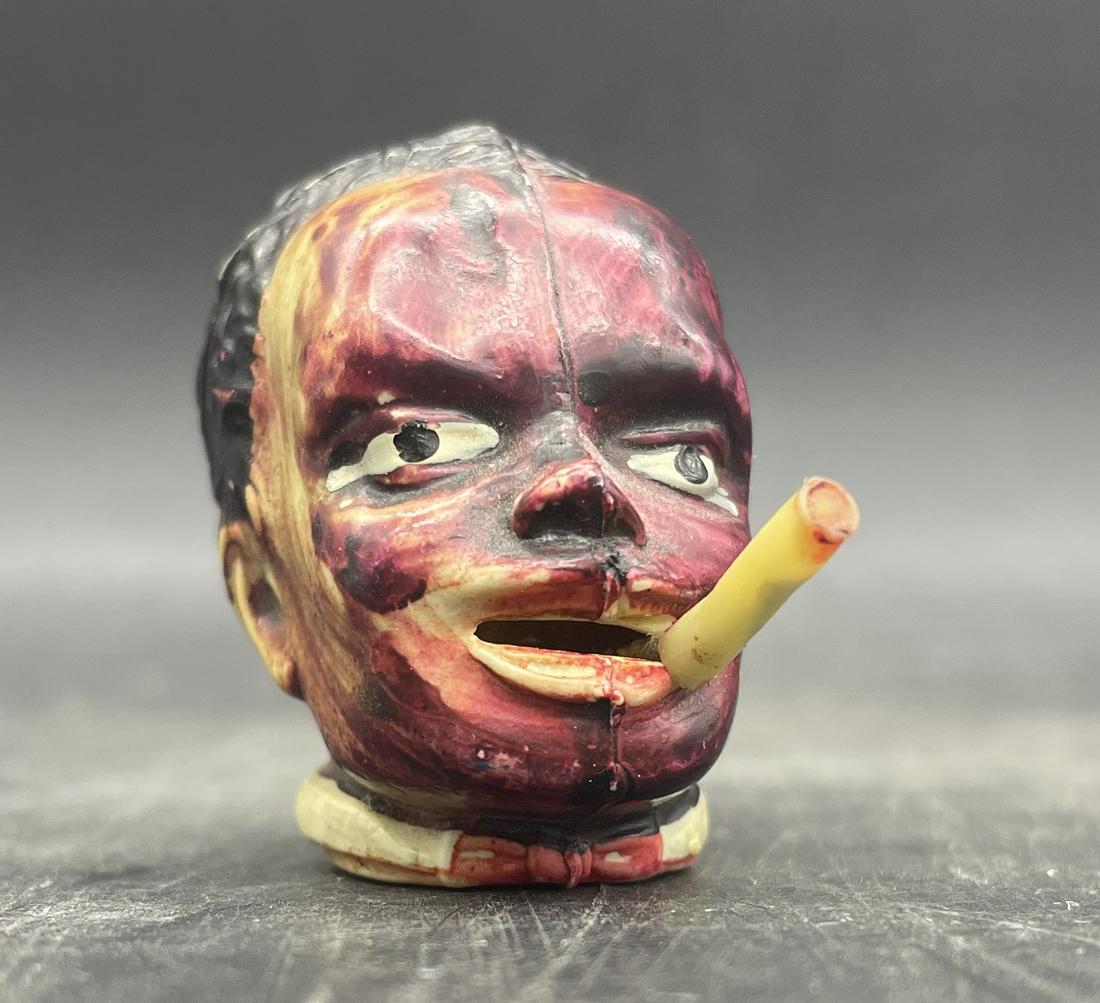 VINTAGE 1930'S- "BLACK MAN SMOKING SEWING TAPE MEASURE" - CELLULOID (1 of 8)