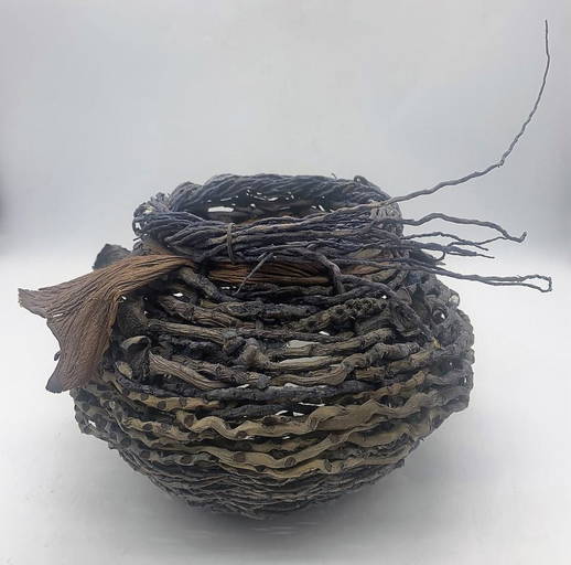 Samuel Yao Basket Art, Michigan, Palm Fronds, Organic
