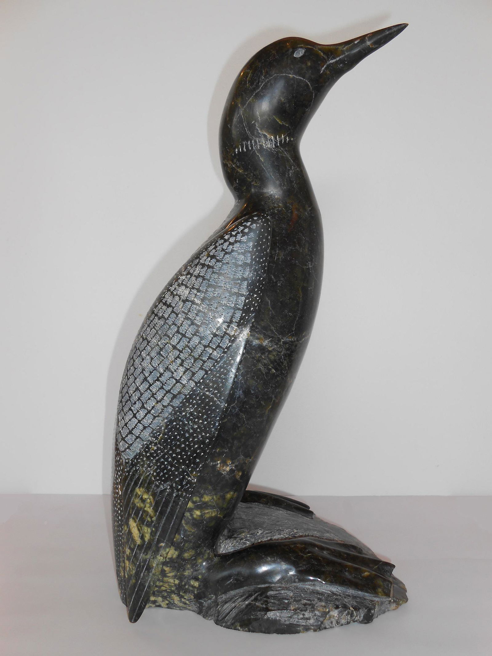 17" Life-size Loon (Inuit Stone Carving)  (1 of 19)