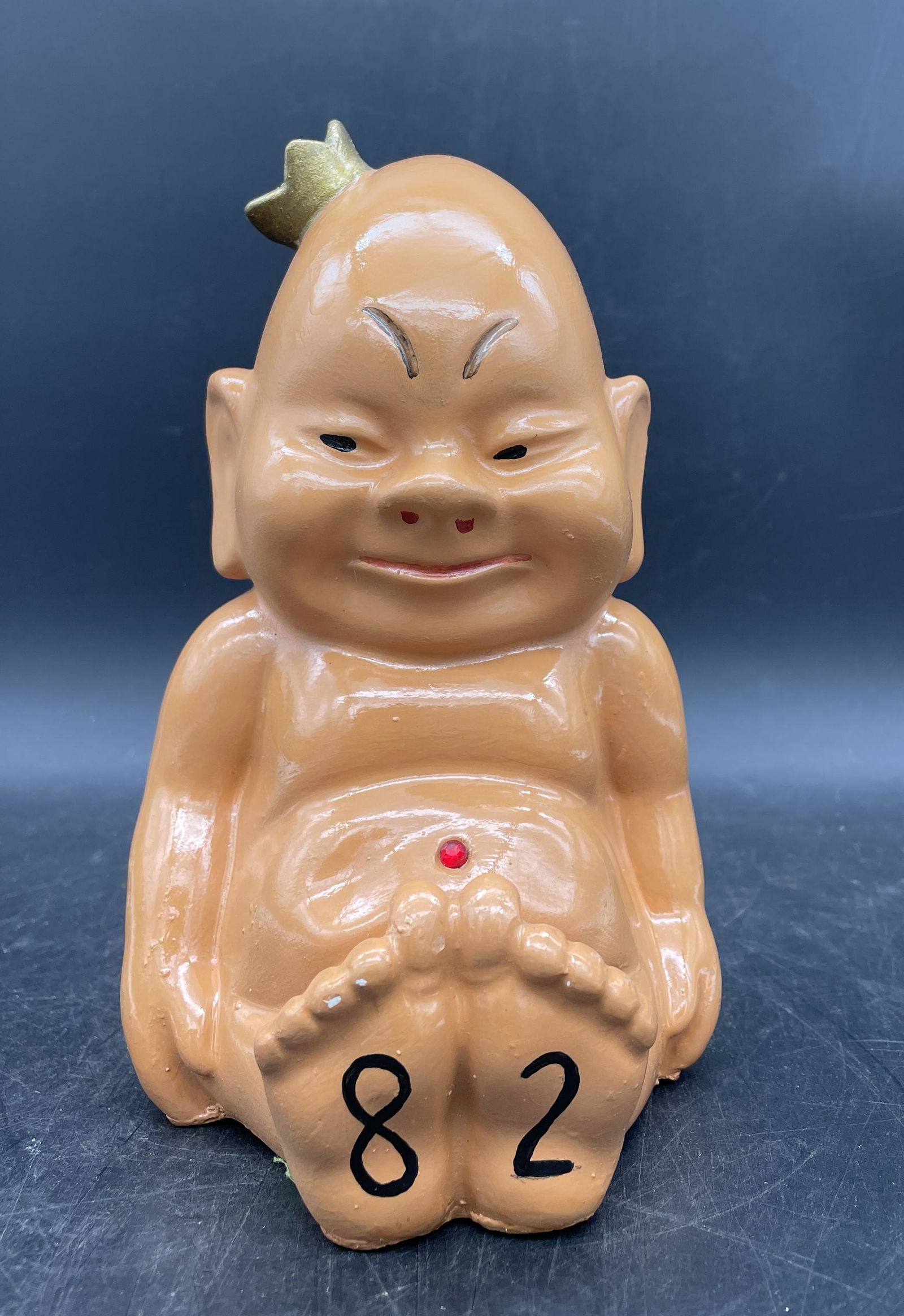 Vintage Billiken Coin Bank Chalkware 7" 1982 ROJ (1 of 7)