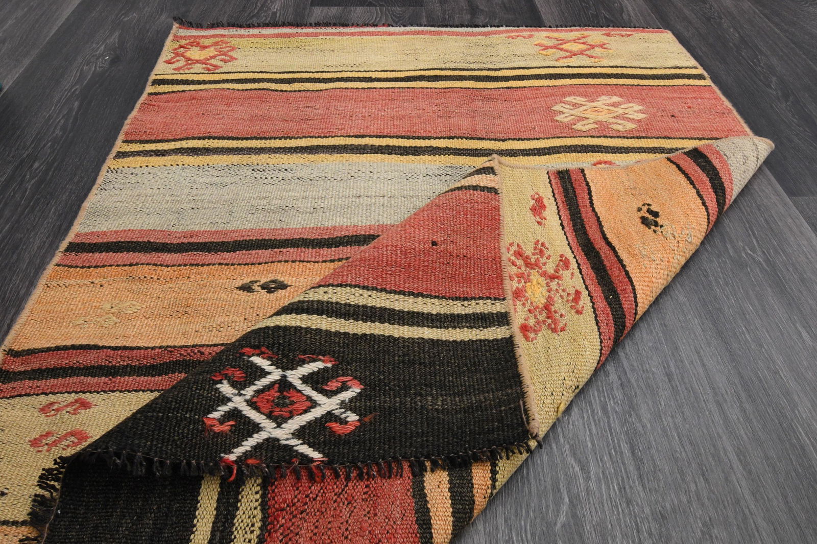 2.7x3.6 Ft Turkish Kilim Oushak Rug (1 of 9)