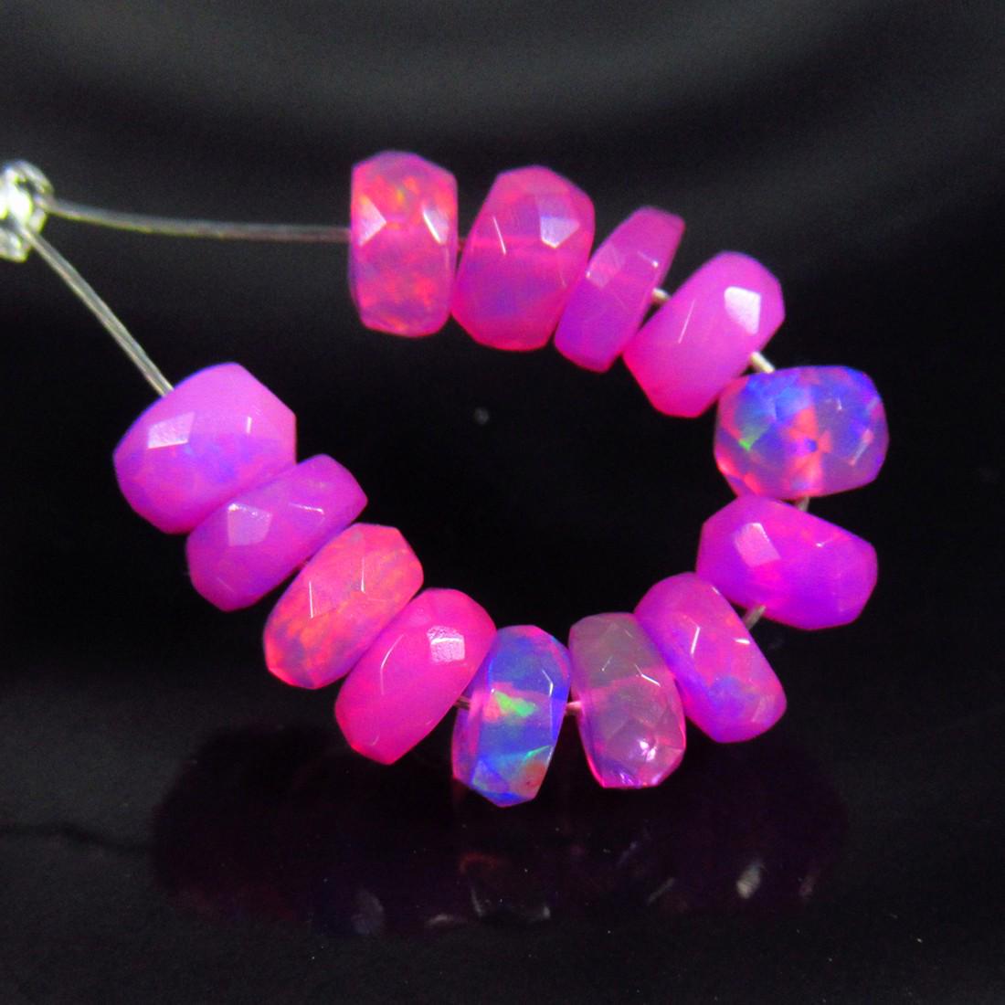 5.16 Ctw Natural 13 Drilled Pink Fire Opal Beads: No Reserve! Title: 5.16 Ctw Natural 13 Drilled Pink Fire Opal Beads Stone Clarity: Transparent Gemstones: Natural Fire Opal Beads Carat Weights: 5.16 Size/Dimensions: 4.80 - 5.20 mm / 13 P'cs Addition