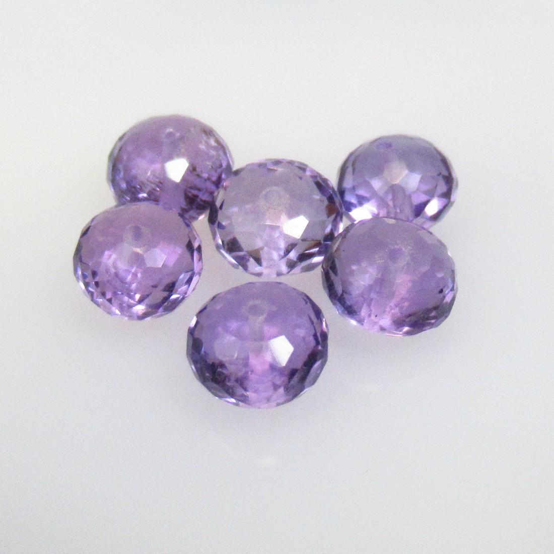 7.17 Ctw Natural 6 Drilled Purple Amethyst Round Beads: No Reserve! Title: 7.17 Ctw Natural 6 Drilled Purple Amethyst Round Beads Stone Clarity: Transparent Gemstones: Natural Amethyst Beads Carat Weights: 7.17 Size/Dimensions: 5.80 - 6.60 mm / 6 Pc's Addi