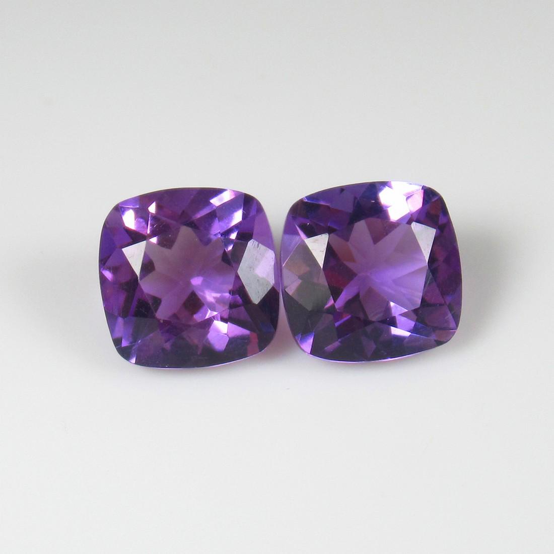 Natural Purple Amethyst Pair - 4.13 Ct (1 of 2)