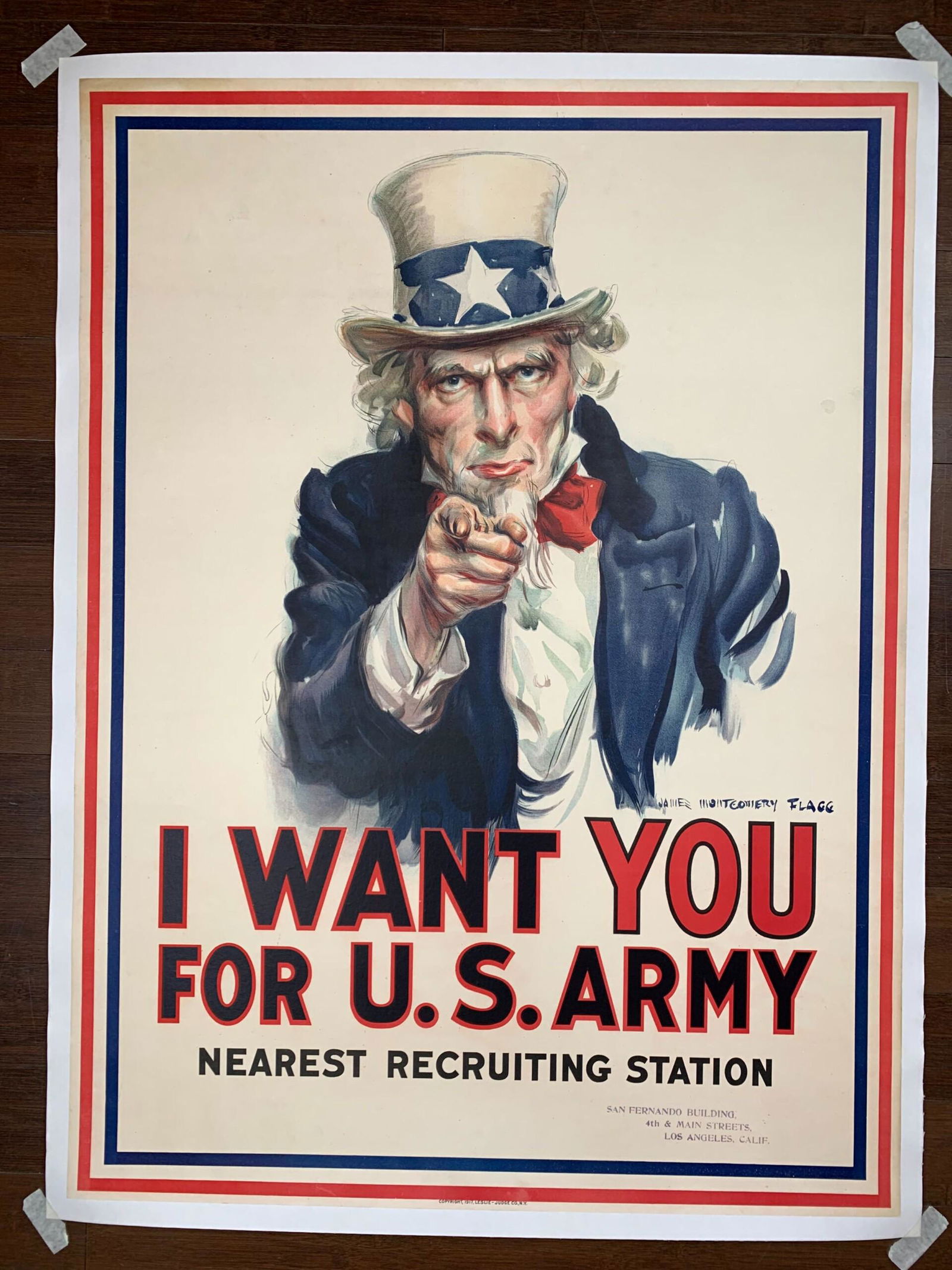 Uncle Sam - I Want You - James Flagg (1917) 29.75" x 40" US WWI Poster LB (1 of 8)