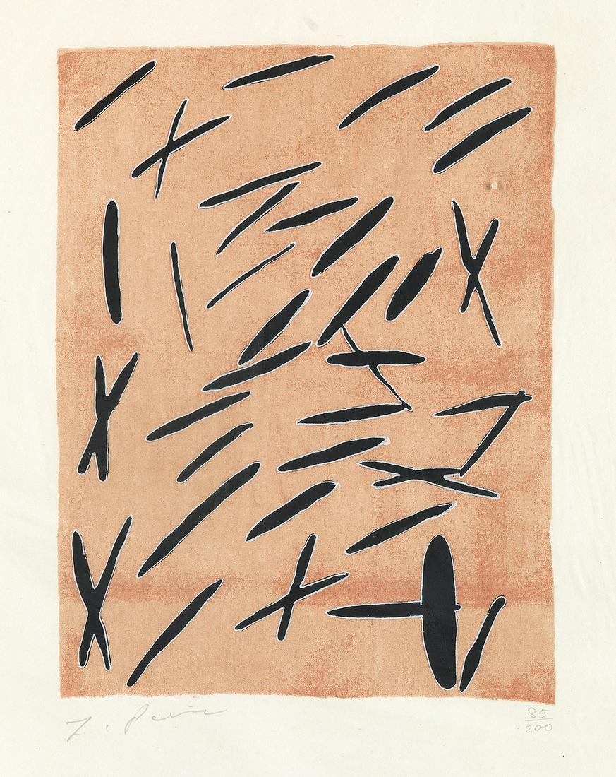 Larry Poons: Untitled: Artist: Larry Poons Title: Untitled Type: Work on paper Year: 1967 Medium: Screenprint Dimensions: 24 x 20 inches Signed & Numberd: Signed and numbered in pencil with publisher's blind stamp Edition: