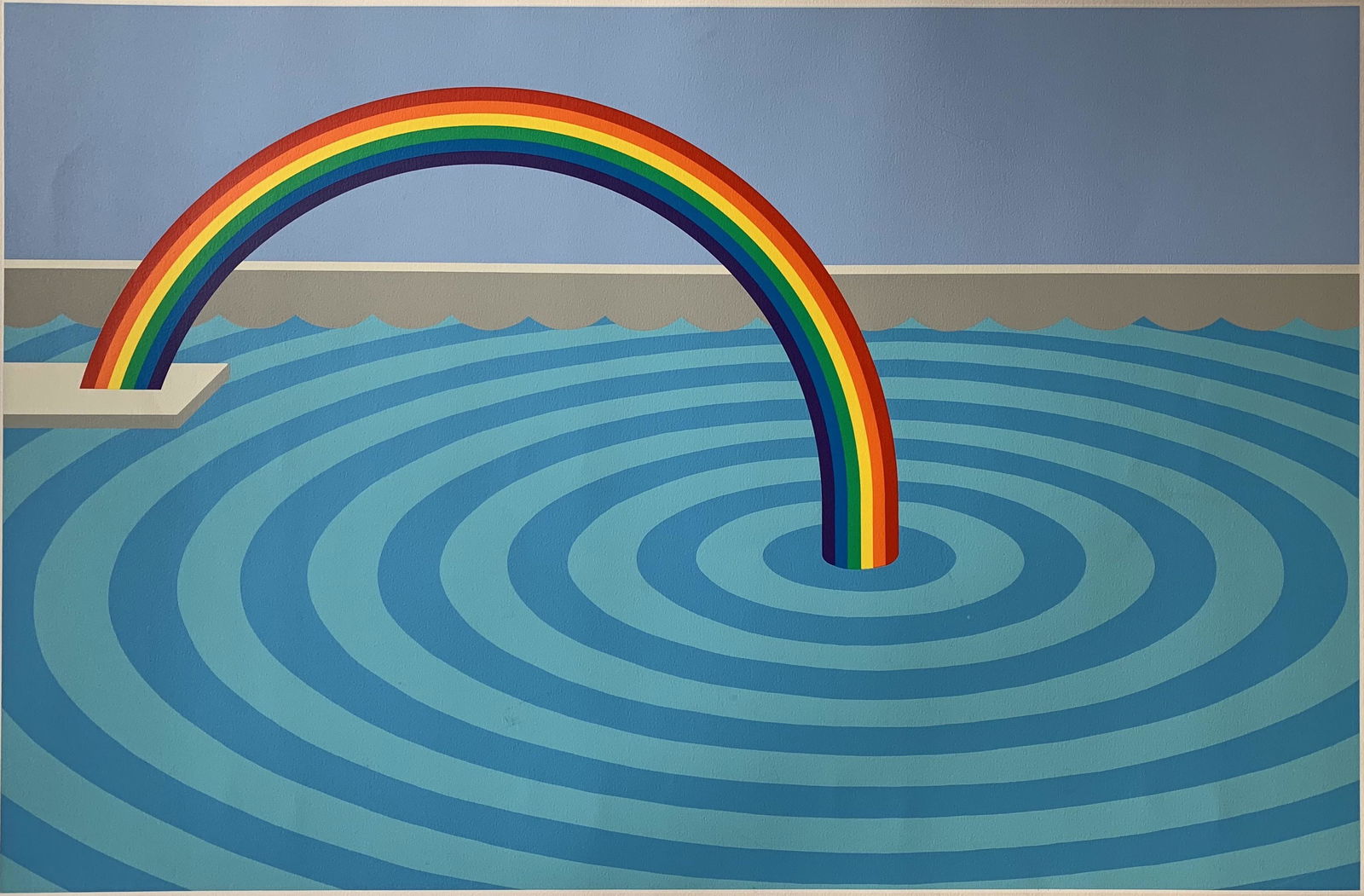 Patrick Hughes: Splash of Colour: Artist: Patrick Hughes Title: Splash of Colour Type: Work on paper Year: 1982 Medium: Serigraph Dimensions: 35 x 23 inches Signed & Numberd: Signed, titled, and numbered in pencil Edition: N/A Edition