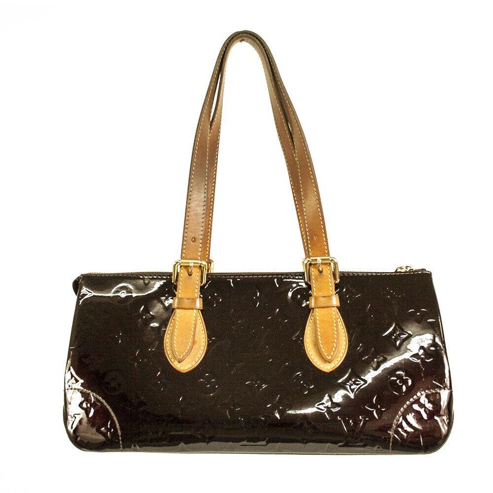 LOUIS VUITTON Monogram Vernis Patent Embossed Leather Amarante Rosewood Bag (1 of 11)