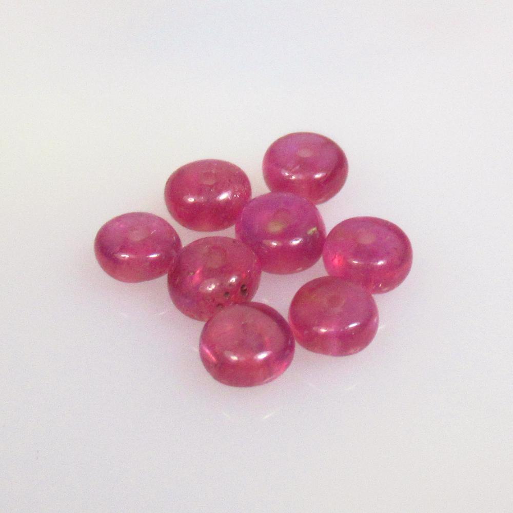 5.83 Ctw Natural 8 Red Ruby Round Beads (1 of 2)