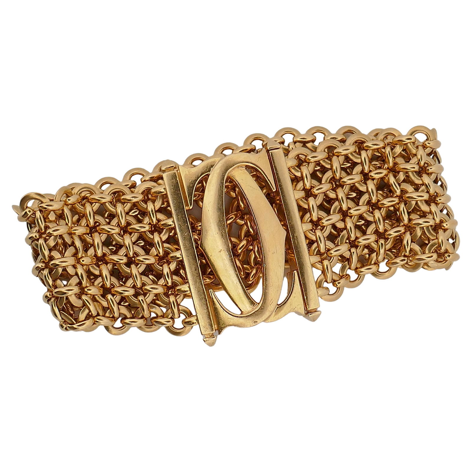 Vintage Cartier Double C Penelope Gold Bracelet (1 of 9)