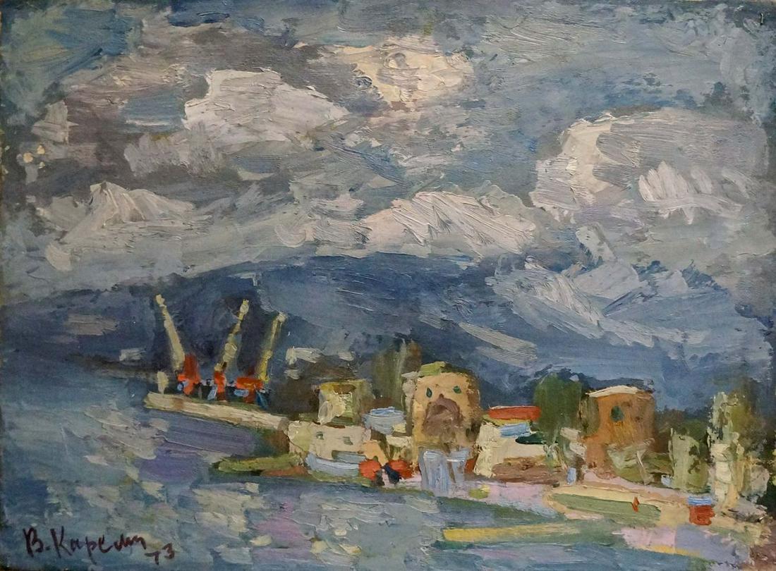 Oil painting Old Sloboda V. Kirelin (1 of 8)