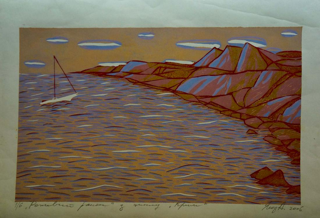 Abstract painting Pink morning Albina Yaloz (1 of 8)