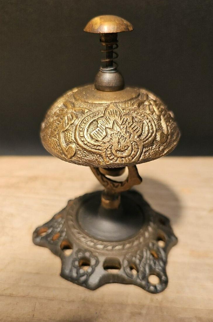 Ornate Brass Table Desk Bell (1 of 13)