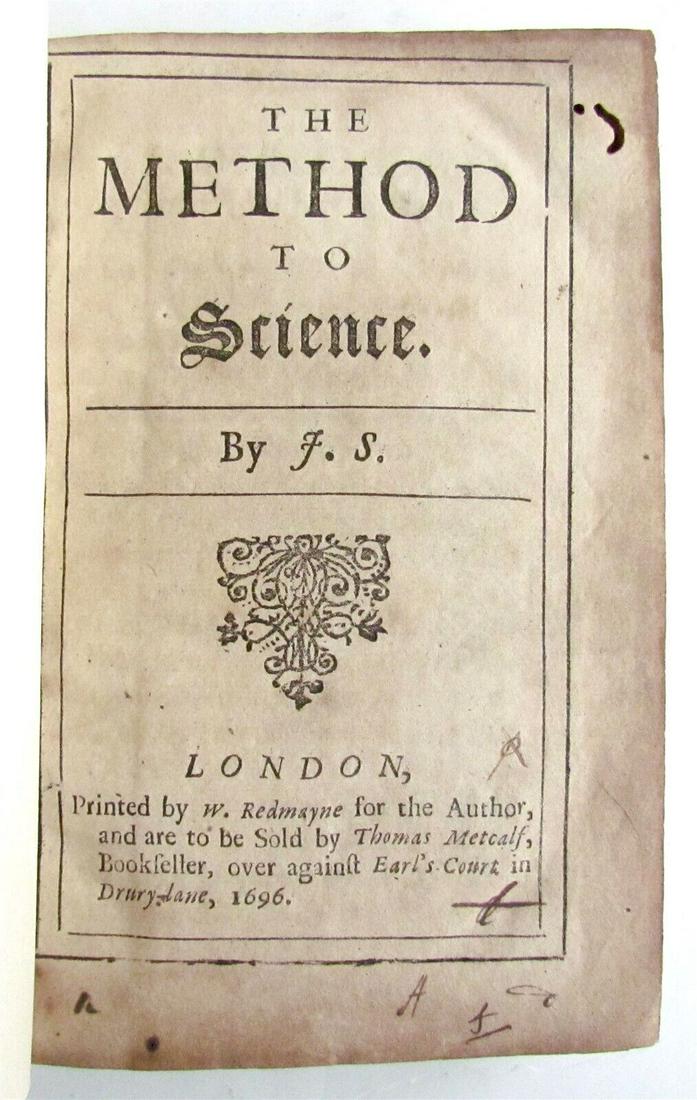 1696 METHOD TO SCIENCE by John Sergeant antique in ENGLISH (1 of 5)