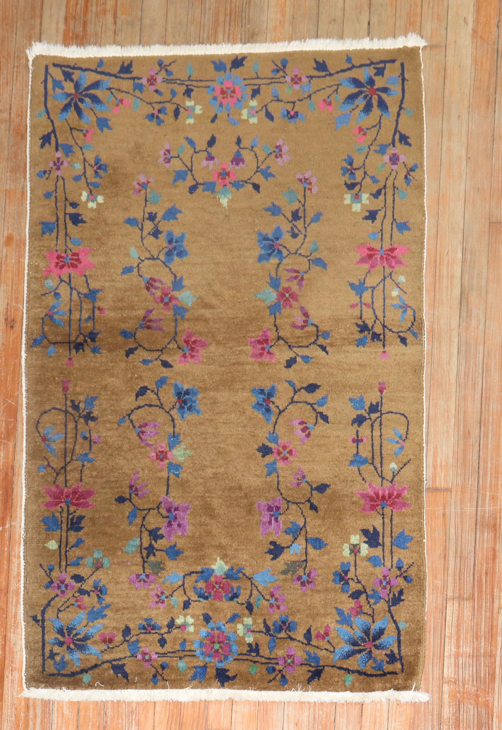 Art Deco Floral Chinese Rug No. r5782 (1 of 8)