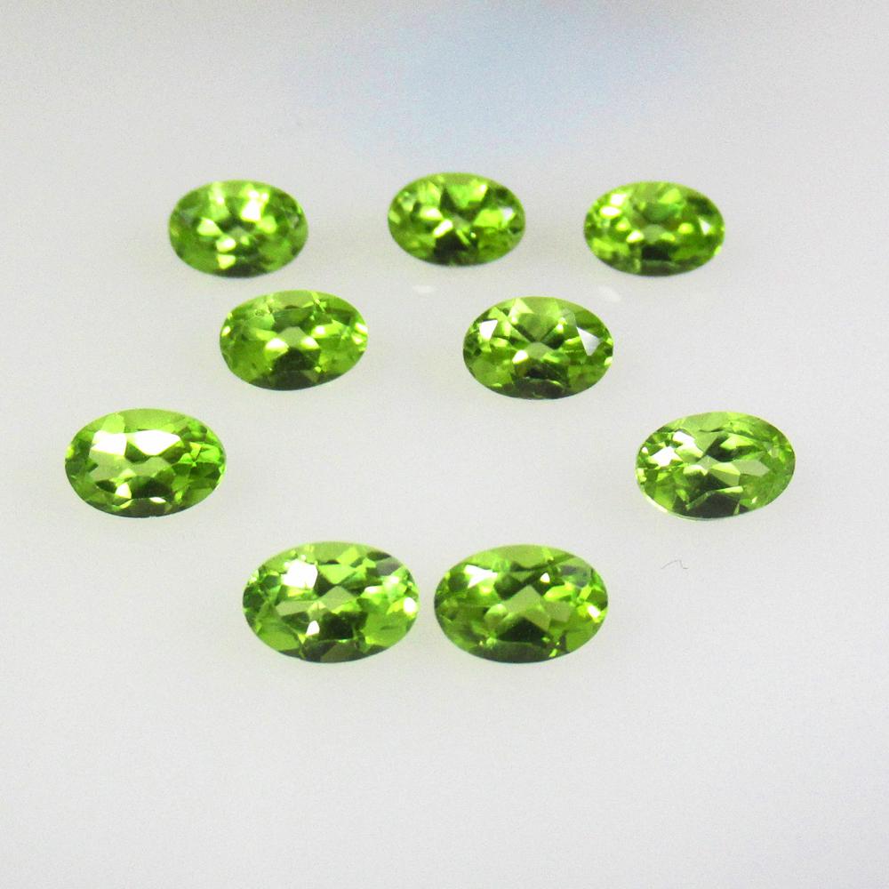 5.00 Ctw Natural Pakistan Peridot Oval Necklace Set (1 of 3)